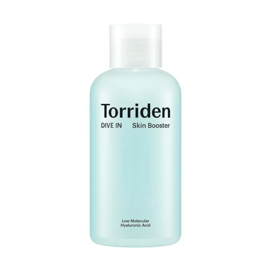 Torriden DIVE-IN Hyaluronic Acid Skin Booster: Deep hydration. Balances skin. Alleviates dryness. Lightweight. Dewy finish.
