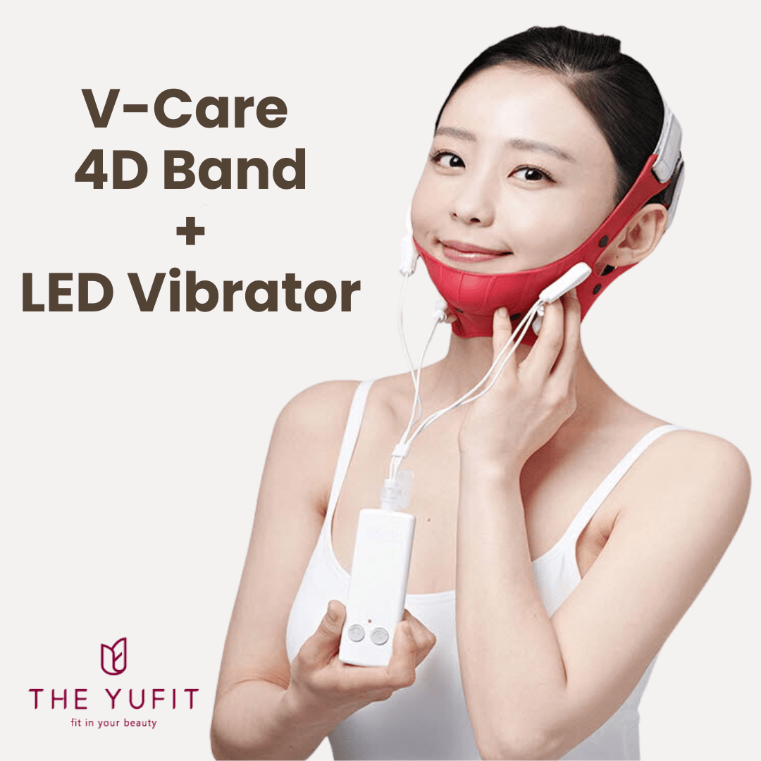 V-Care 4D Facial Lifting Band + LED Vibrator Set - UShops