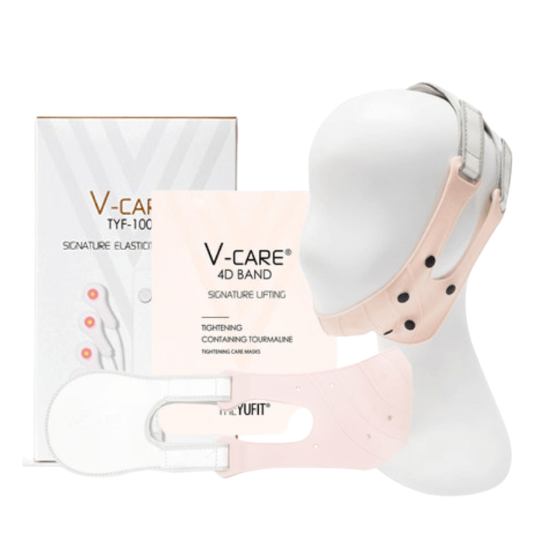 V-Care 4D Facial Lifting Band + LED Vibrator Set - UShops